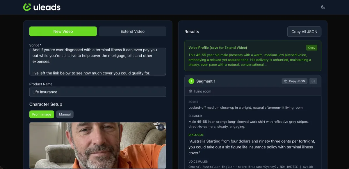 U Leads internal AI video generation tool — internal creative system